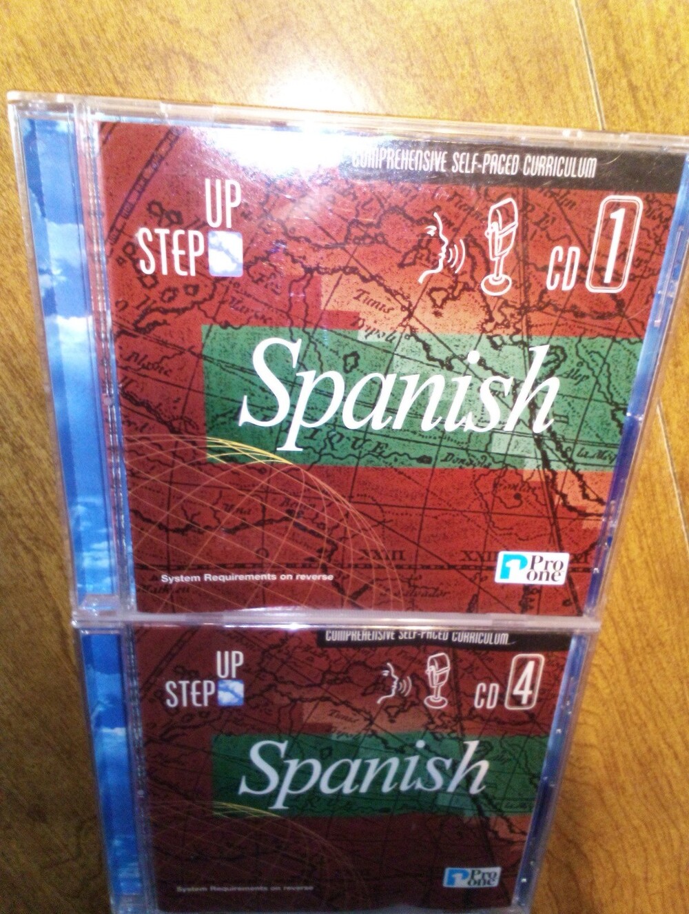 Step Up Spanish CD-ROM Set Disc 1 & 4 Pro One/Sofsource 1998 Open/Sealed